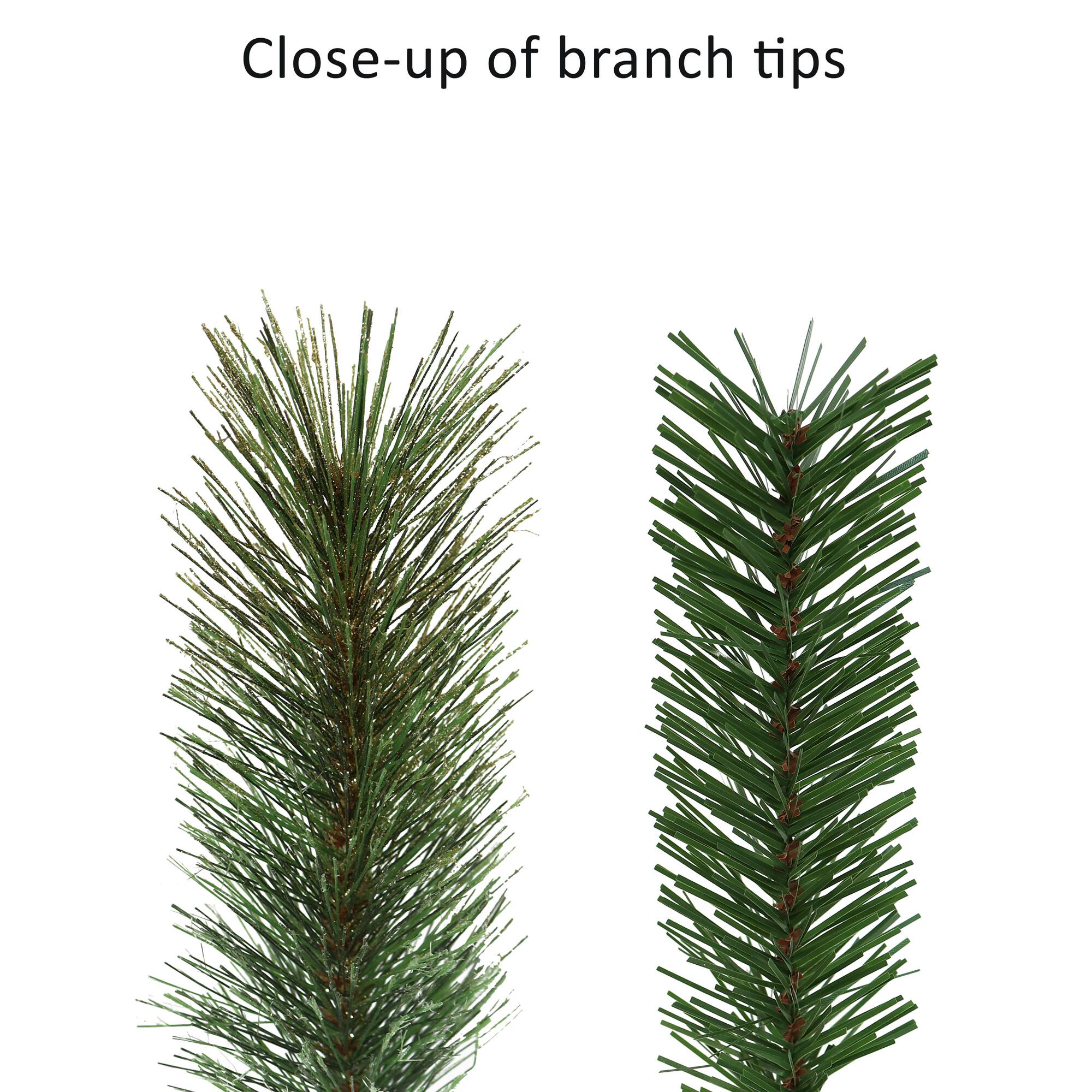5ft. Pre-Lit Potted Glitter Artificial Tree, Clear Lights